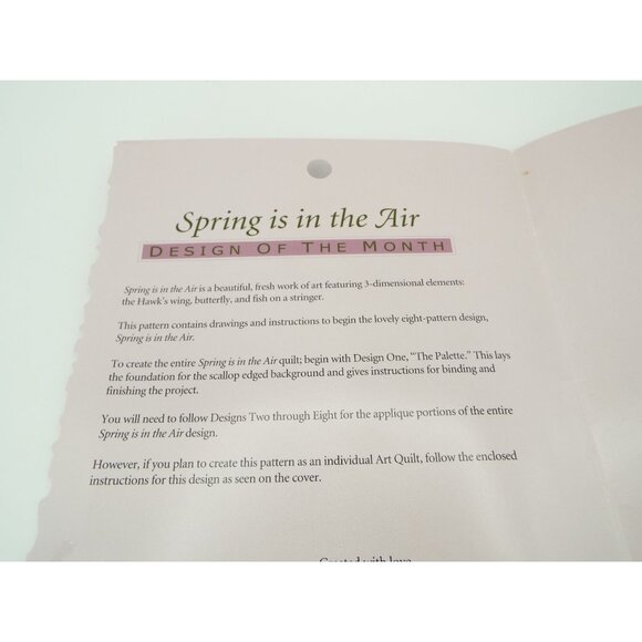 2001 McKenna Ryan Pine Needles Art Quilts Echo Lake Pattern Spring is in the Air - Picture 4 of 12